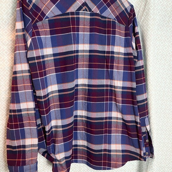 Women's Plaid Kuhl long slv button up shirt Size M - Picture 3 of 7